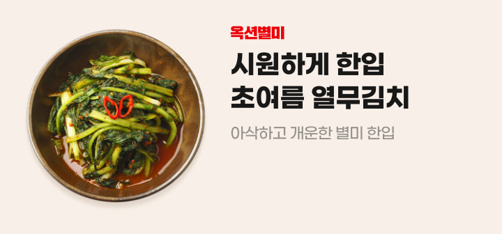 옥션별미 시원하게 한입 초여름 열무김치 아삭하고 개운한 별미 한입