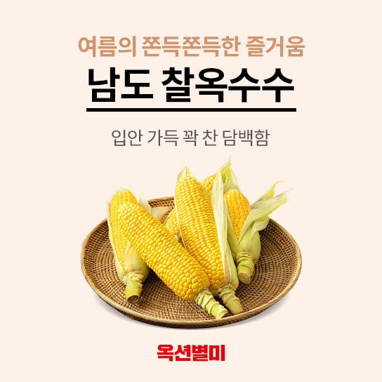 여름의 쫀득쫀득한 즐거움 남도 찰옥수수 입안 가득 꽉 찬 담백함