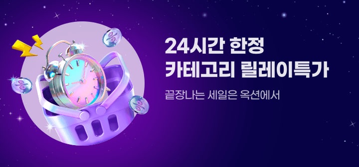 24시간 한정 카테고리 릴레이특가 끝장나는 세일은 옥션에서
